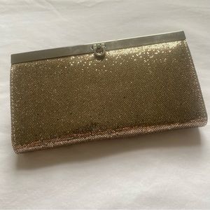 Gold Metallic Evening Clutch